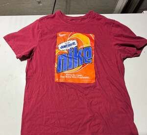 Nike Ultra Drip Laundry Detergent Parody Graphic T-Shirt Red Size L